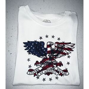 Vintage Roebuck & Co. Bald Eagle T Shirt, Junior X-Large,Sleeve  Unisex